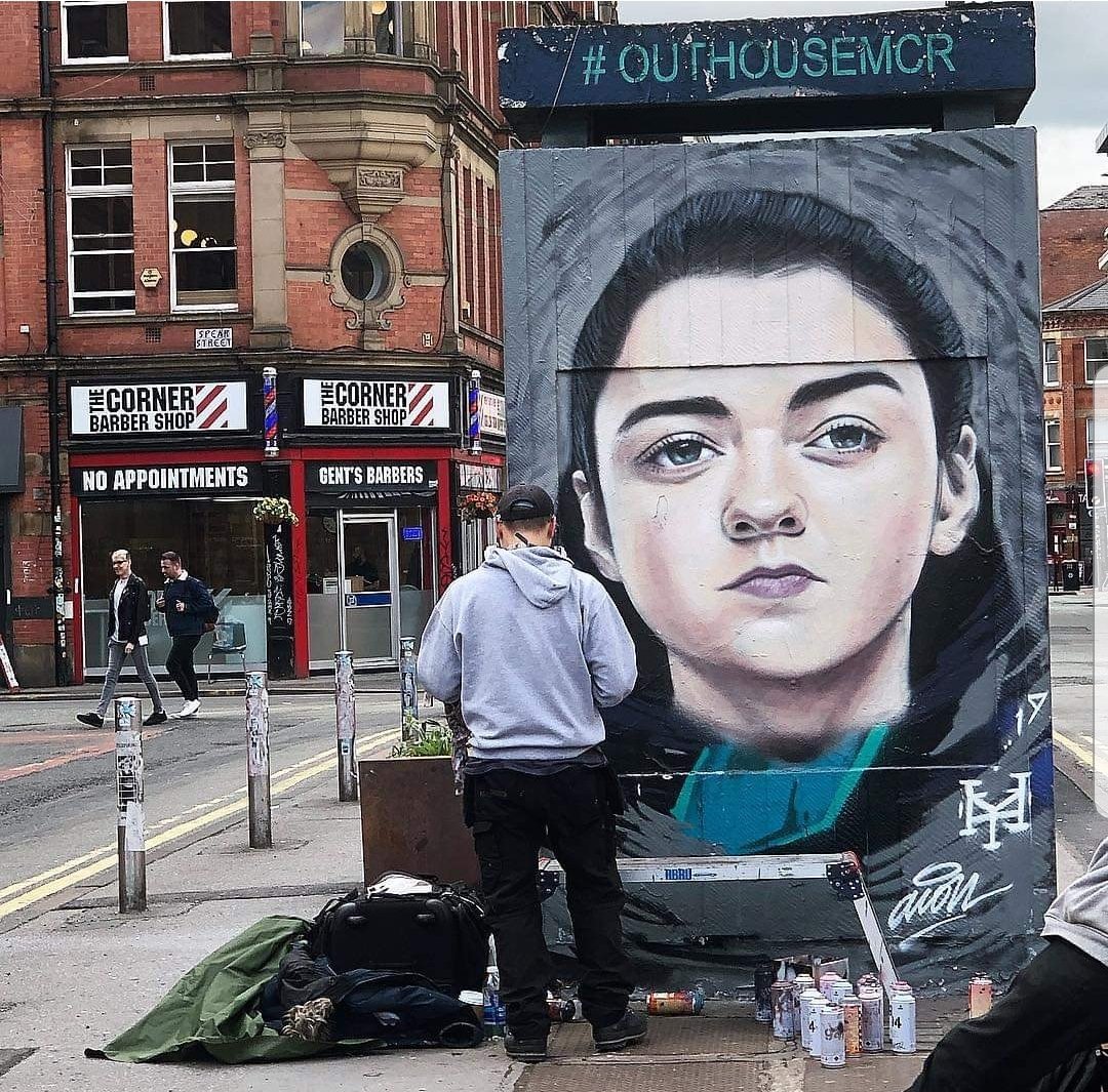 Chrystal_2018's tweet photo. @Maisie_Williams this is incredible by @Akse_P19  #GameofThrones #Streetart RT https://t.co/JfDjspCbgZ