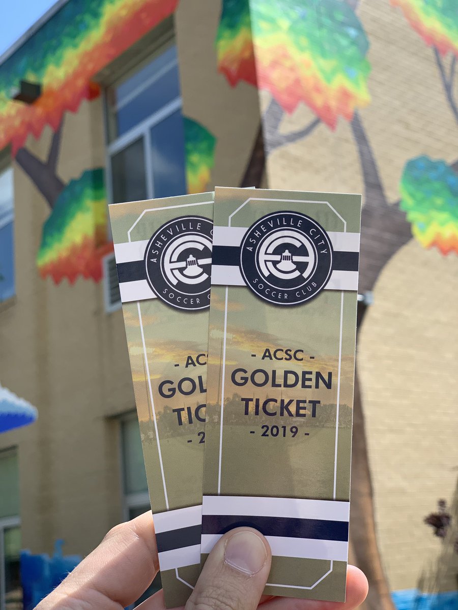 AshevilleCitySC's tweet photo. We’re excited to announce a new part of our Just Play initiative: the ACSC Golden Ticket program! 

We’re partnering with local schools to share tickets and get more kids playing everyday. As part of the program each school will receive 250 tickets as well as 50 soccer balls. https://t.co/d8MUce115S