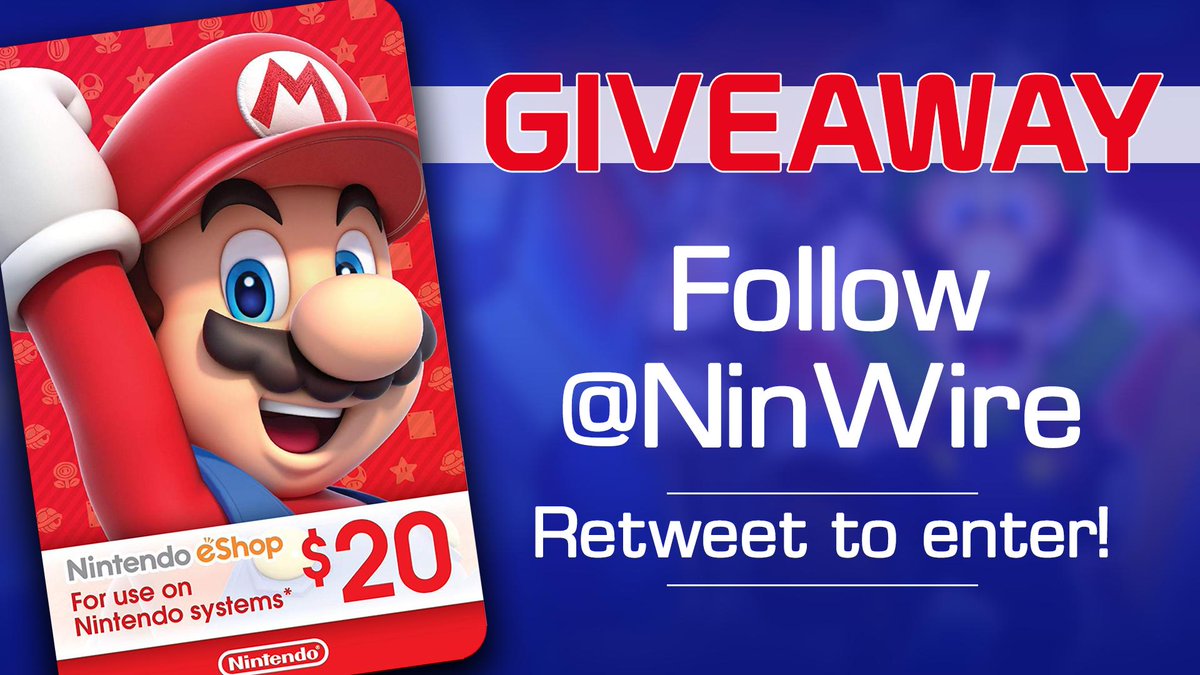NinWire's tweet photo. Win a $20 eShop gift card from Nintendo Wire! How to enter:

✅Follow @NinWire
✅Retweet this post

Winner selected 5/12! https://t.co/9O1XAAD1XH