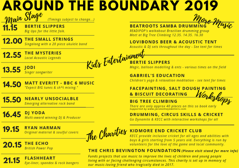 ChrisBevFDN's tweet photo. Our charity fundraiser @aroundTboundary is almost here! THIS Bank Holiday Sunday. A day festival run by volunteers with all profit going to charity **Sneak Peak** of line up &amp; schedule here. Please share if you can ❤️🙏. Food &amp; drink line up is amazing. Thanks to everyone. https://t.co/SOeM1E1MxQ