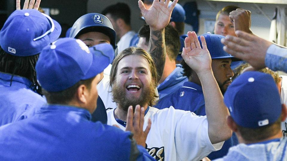 TrueBlueDoyers's tweet image. Drew Avans (@AvansDrew) the @Dodgers 33rd round pick of the #mlbdraft2018 out of @Lions_Baseball homered in support of Edwin Uceta who went 6 IP, 3 H, 1 R, 0 BB, 8 K in the @RCQuakes 8-3 WIN last night. Another 2018 pick, Devin Mann (@devinmann444)(@GoCards) shined too, 3-4, 3 R.
