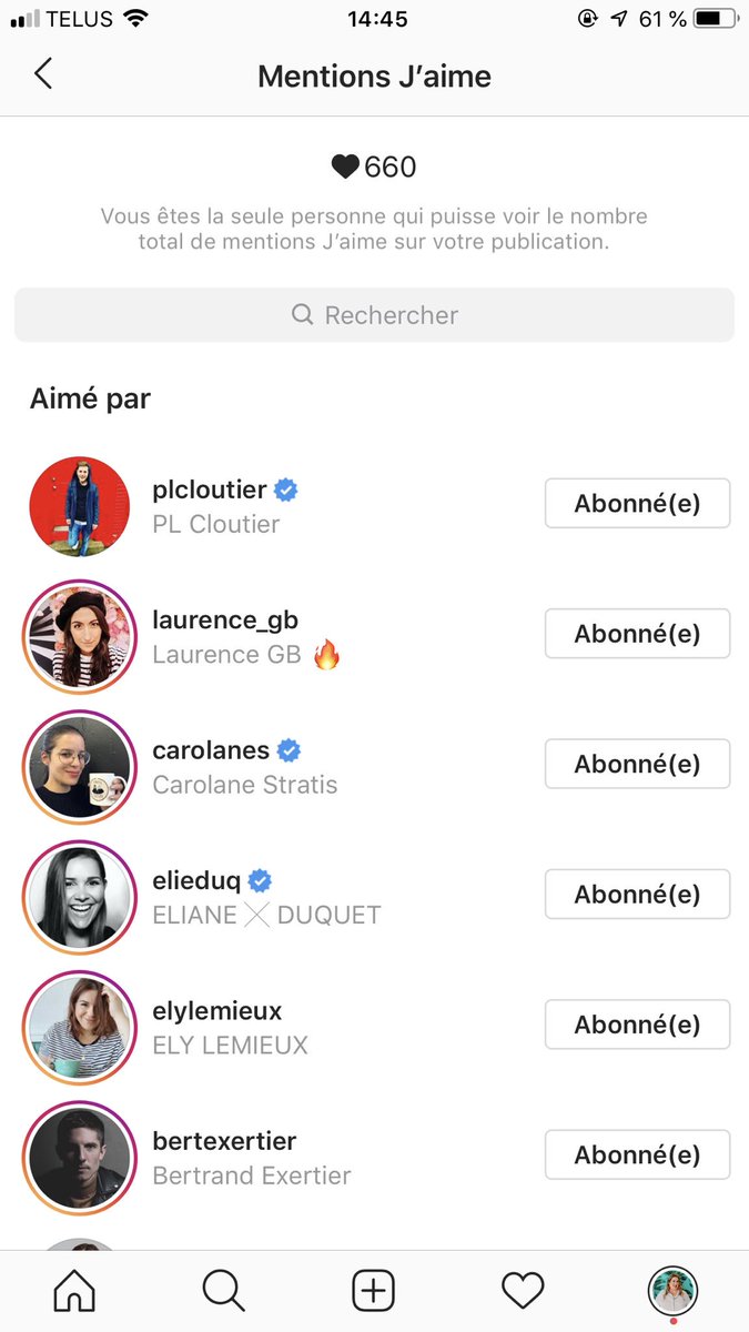 evemartel's tweet image. Omg ça y est, je n’ai plus de likes sur mon compte perso (🚫 business). Je vois le chiffre en cliquant les bulles de noms sous la photo, mais personne d’autre ne voit. Ça fait drôle, mais je trouve ça intéressant de voir l’impact! #instagram #instagramtest #canada