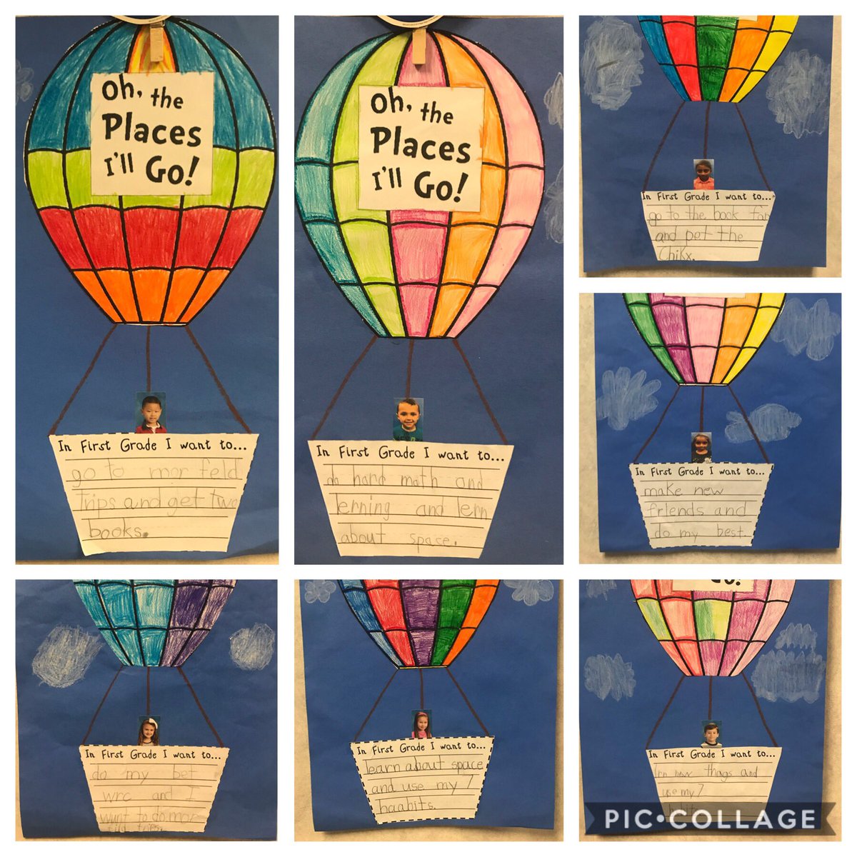 MsHKinderCrew's tweet photo. Oh the Places We Will Go! 🎈LOVING these precious hot air balloons and seeing what these little Kinders want to do in 1st grade!!! ❤️💙💛 #almostfirsties #ohhowwevegrown @LindseyElem https://t.co/urQe2bXqwl