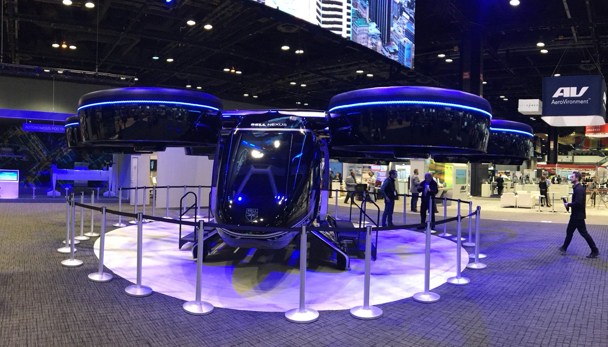 seandaly_cdr's tweet image. The @BellFlight Nexus in full @AUVSIshow effect this morning. The only time there wasn&apos;t a line to step aboard and check it out! #urbanairmobility #airtaxis #flyingtaxis #drones #c_drones
