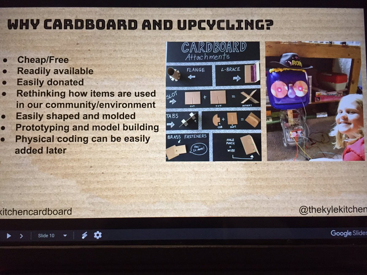 HTKCoding's tweet photo. Amazing workshop with @thekylekitchen. We learned that the sky is the limit with cardboard #kitchencardboard #reuseablematerials #cantwaittoinspirekinderstocreate https://t.co/qJDPoNX2UA