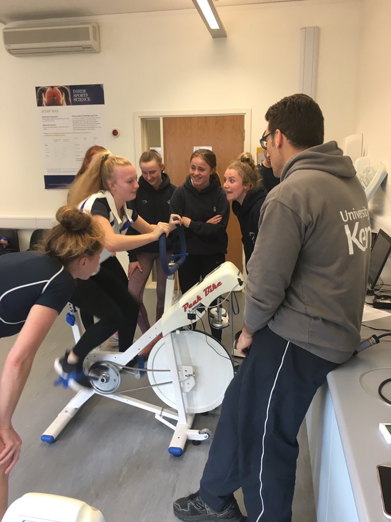 DunottarSport's tweet photo. A few more photos from yesterday’s Sports Scholars trip that our students thoroughly enjoyed. Thank you for having us @UniKent, your staff were so knowledgeable and great educators! #WindgateTest #VO2Max #TimingGates #ForcePlatforms #IsokineticDynamometer https://t.co/B0WJqaN9SE