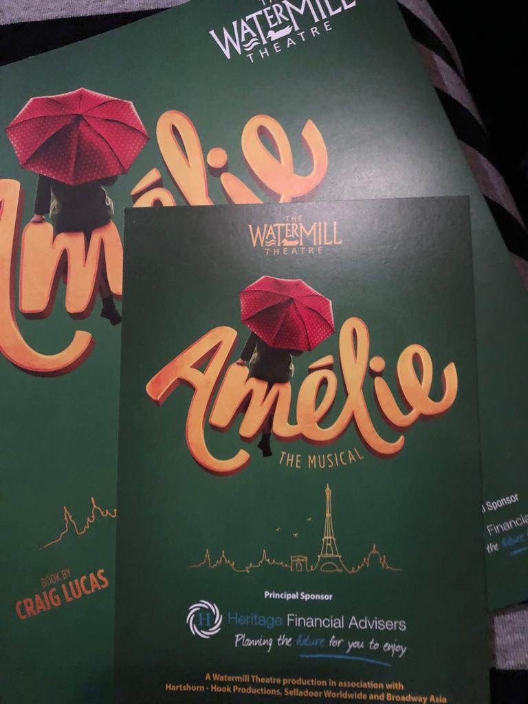Great production of #Amelie at the #waterMillTheatre in #Newbury tonight with #HeritageFinAdvisors.  Great to meet some clients who are now enjoying #Retirement.