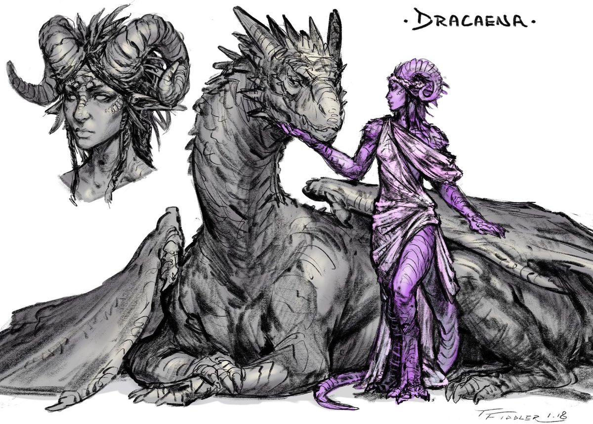 TFiddlerArt's tweet image. Hey guys! Here are days 9-12 from last year’s Creatuanary! A #Mandrake, the #Dagon, a #futuristic #bull and the #dracaenae! Thanks and Enjoy! #procreate #ipadpro #creature #creaturedesign #myth #digitalart #sketch #Creatuanary