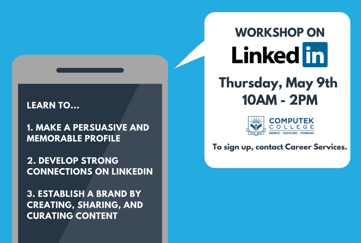 We are very excited to offer a LinkedIn workshop for our students and graduates on Computek's Toronto campus next week. They will learn to optimize their online presence, grow their professional networks, and excel in job searches. #NetworkingSkills #ProfessionalDevelopment