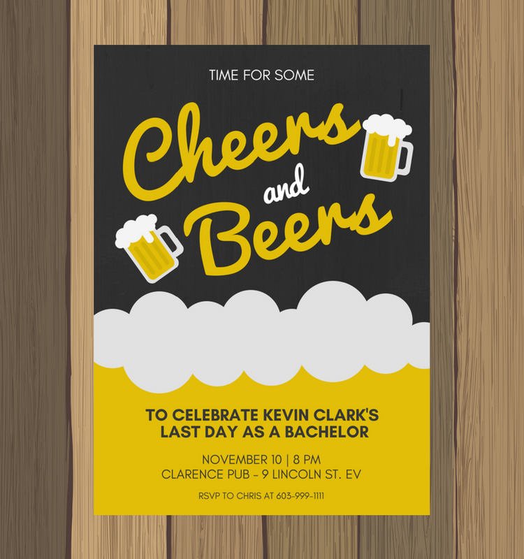 Excited to share the latest addition to my #etsy shop: Cheers and Beers Bachelor #Party #Invitation etsy.me/2Wl12IM #papergoods #bachelorparty #partyinvitation #bachelor #bachelorinvitation #murphydesigns207