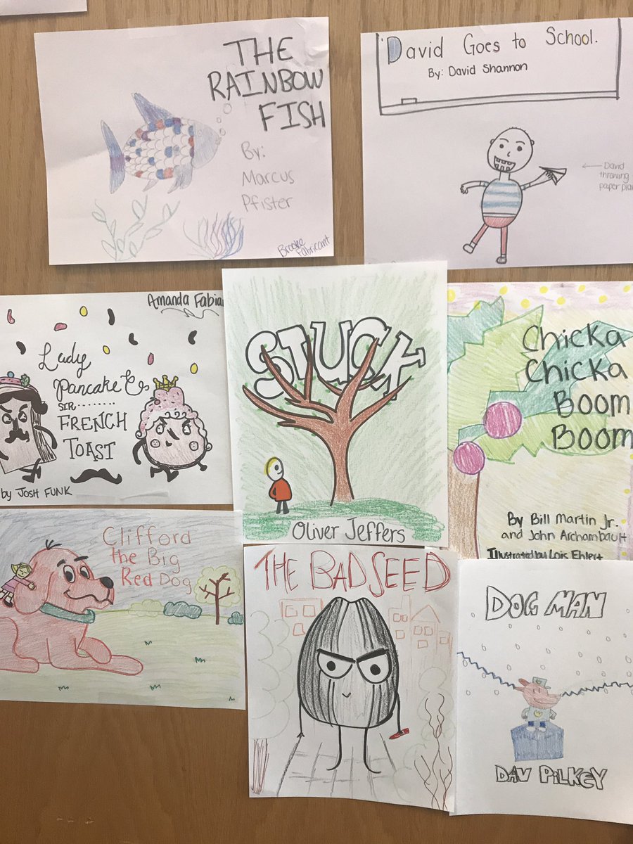 DrSDougherty's tweet photo. Last class wrap-up activities. Early literacy word wall and favorite book display. Off you go, ELD 307! @RiderCEHS @mgcjusa @sharonjsherman https://t.co/mHt9o0Asll