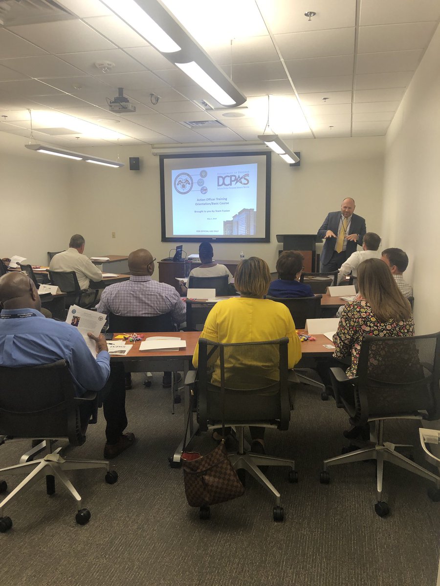 DCPASExcellence's tweet photo. Kicked off the inaugural DCPAS Action Officer Basic class today. Justin Kinnaman, DCPAS Chief of Staff provide rich content to our Action Officers. #DCPASExcellence #Training #TeamFusion https://t.co/wx2h5tHCc5