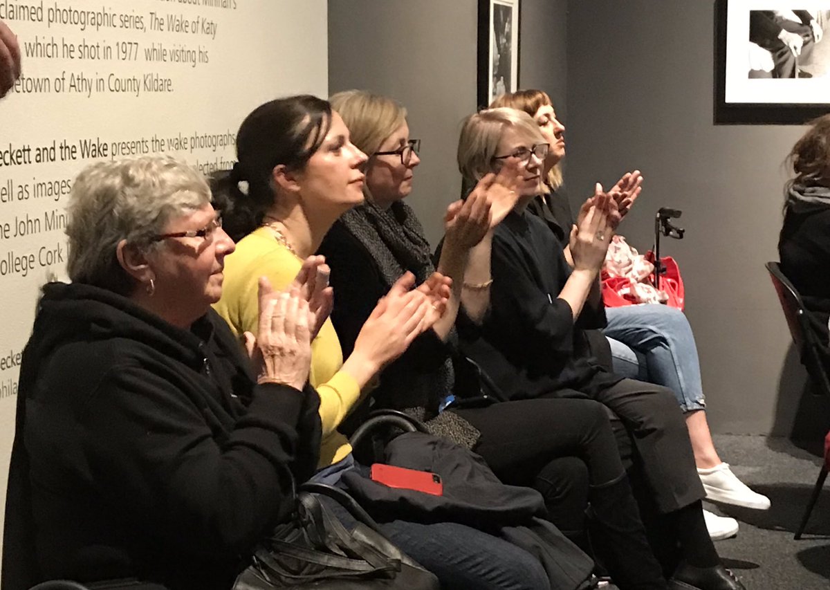 Siobhan_ODowd's tweet photo. One of the lovely things about community arts collaborations that @btcdp has supported is that the individuals get to share their work with family and the pride is palpable! #TheresAlwaysAKeyInTheDoor @glucksman  @BealtaineFest @rebecca_loughry https://t.co/43vCudrN9T