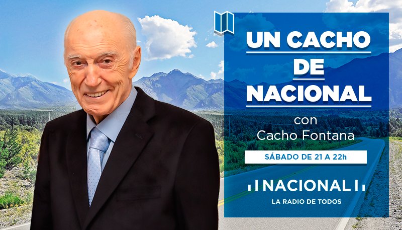 NacionalAM870's tweet photo. 🎙 #Aire Ya comienza #UnCachoDeNacional

Cacho Fontana vuelve a la radio y te acompaña hasta las 22h en un programa especial de entrevistas que recorre la vida de personajes conocidos.

Sintonizá por https://t.co/5L1K5y7q6O https://t.co/qr5wBh9YOS
