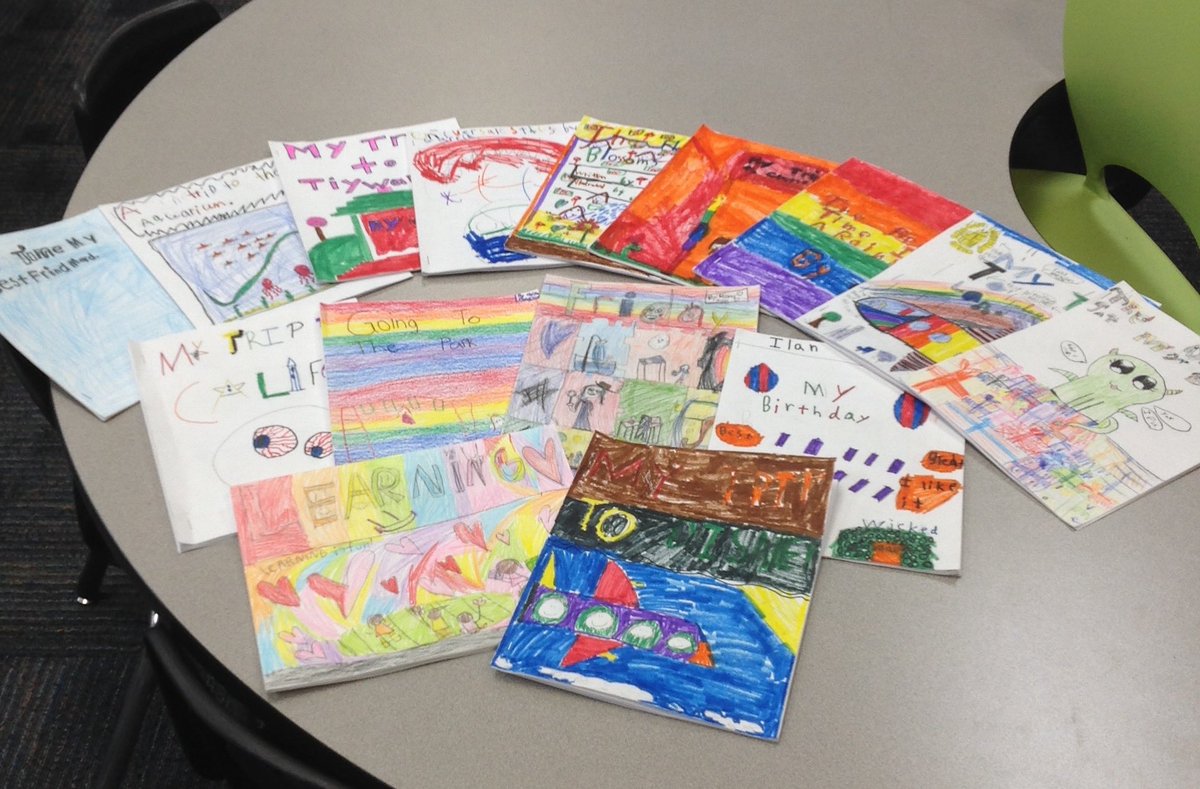 1OBrookForest's tweet photo. This week in 1-O students finalized, published, and shared their personal narratives! They have been working very hard on these for weeks and I am so proud of them! It was wonderful seeing my students be such respectful and supportive audience members! #D53learns https://t.co/tEHrXWlSkO