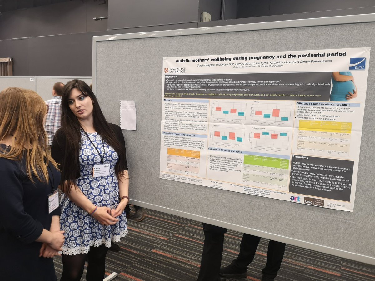SarahCHampton's tweet image. It was great to present my poster about autistic people&apos;s wellbeing during pregnancy and postnatally at #INSAR2019