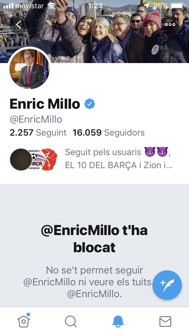 JIMacia's tweet photo. Avui em costarà dormir: per fi el mayordomo m’ha blocat. Adéu botifler! #MilloMentider #MilloBlockChallenge #MilloMajordom https://t.co/JXetdOnlwj