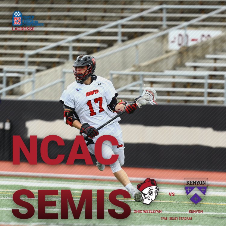 OWU_MLAX's tweet photo. Bishops are back in action tonight with a @NCAC semi-final matchup vs @KenyonMensLax Opening face is set for 7PM! #BattleUp #NotDoneYet https://t.co/fw79pQYcgq