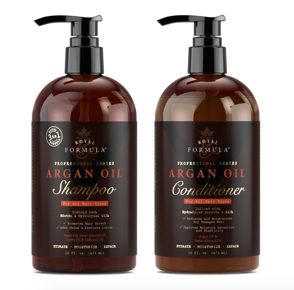 FormulaRoyal's tweet photo. Argan Oil Shampoo and Conditioner Set ( 2 X 16 oz/473 ml). 👩‍🦰😊
Order Now and Save 40%!! 😍😍
Check it out 👉 https://t.co/PFzd2hxt68   
#haircare #Arganoil #shampoo #conditioner #hairstyle #bbloggers #hair #hairtreatment #beauty #hairstyles #hairdo #hairstylist https://t.co/Dx0xLGTRfu
