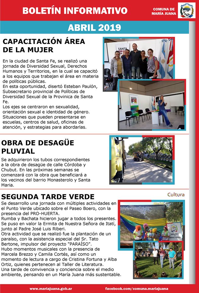 ComunaMaJuana's tweet photo. Compartimos el boletín informativo correspondiente a Abril. https://t.co/dLIFaQMEM1