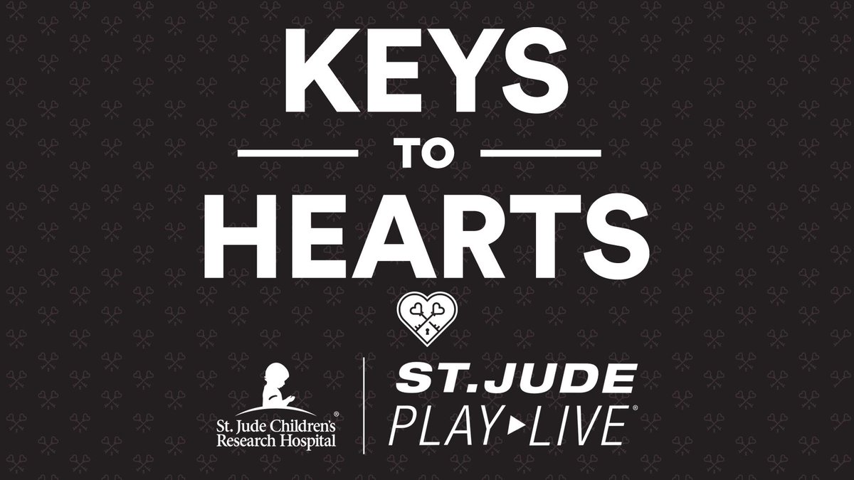 KeystoHearts's tweet photo. Excited to announce that the Keys to Hearts will be raising money for Saint Jude PLAY LIVE 2019! 💖 

Click the link below and then "Support Campaign" in order to fundraise with the team and start your own campaign.

https://t.co/OmPTGl44mE

@StJudePLAYLIVE https://t.co/ddjN3MFX3L