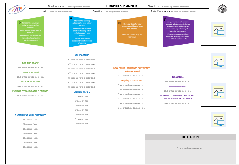 JCt4ed's tweet photo. As per other other technologies subjects, #JCt4 have developed a digital planning tool with interactive features for #Graphics. For drop-down menus to select Learning Outcomes and Action Verbs, teachers are advised to download the document https://t.co/5ps7rG81Jq https://t.co/gpTyy5TY9J