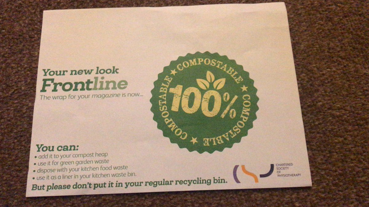 Glad @thecsp has hopped on the green band-wagon #FullyCompostable 🌱 #Recyclable ♻️ #ResponsiblePublishing 🗞@JarfullUK 👍🏼🌍☺️