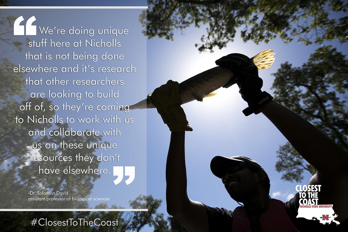 NichollsState's tweet image. Here at Nicholls State University, you are GARanteed to get a unique education, right @SolomonRDavid? #GarLab #ClosetToTheCoast