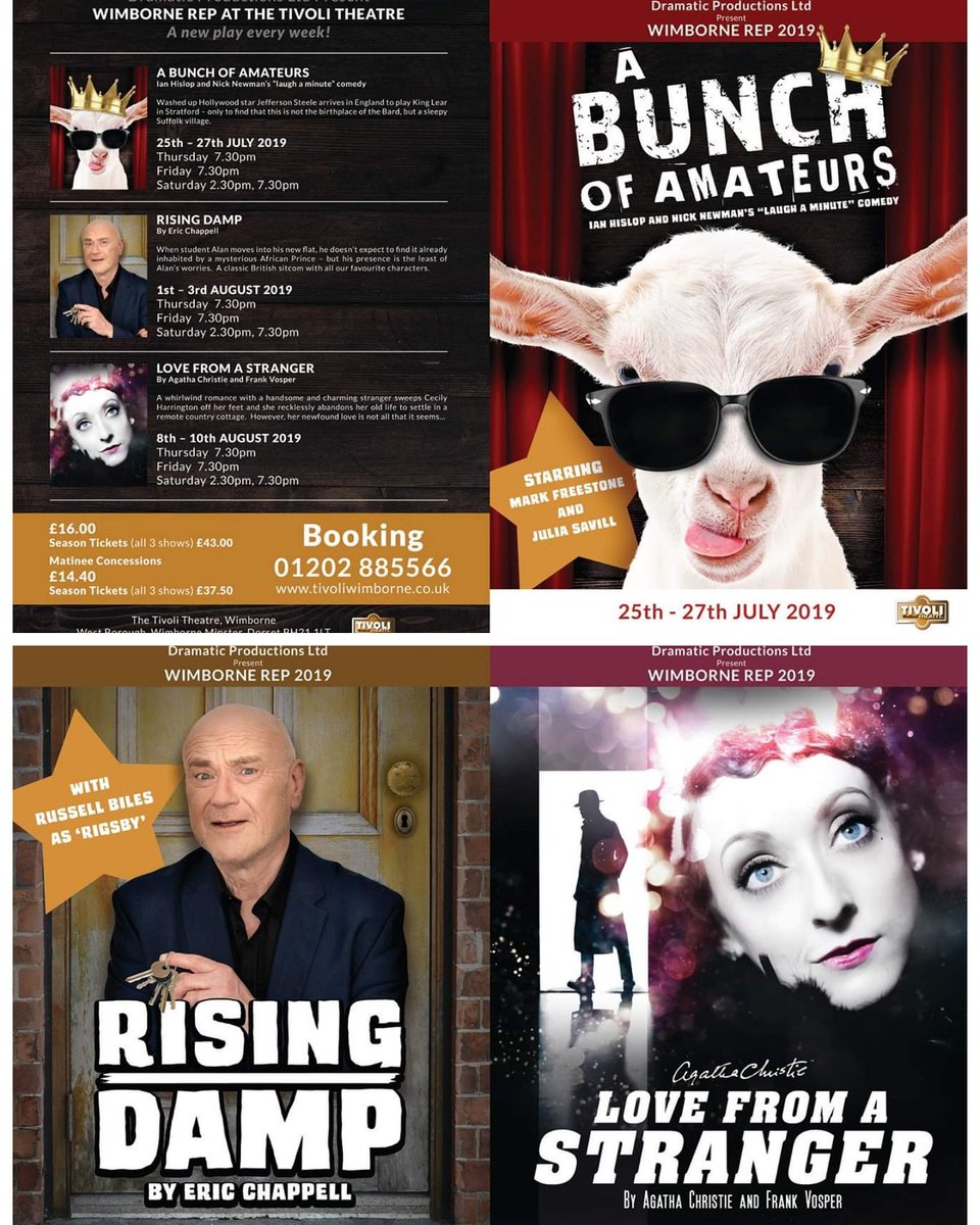 russellbiles1's tweet photo. Treading the boards again this summer in Rep. Can't wait.
@DramaticProds @TivoliWimborne @Wimborneminster
#theatrenews #comedy #performingarts #Actors #Repatory https://t.co/JIuG122Lqo