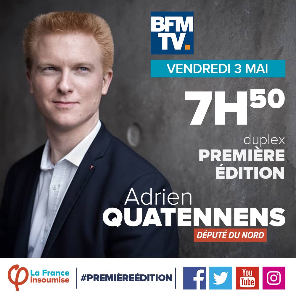 AQuatennens's tweet image. 📺 Rendez-vous ce vendredi à 7h50 sur @BFMTV ! 
➡️ Participez avec #PremièreEdition