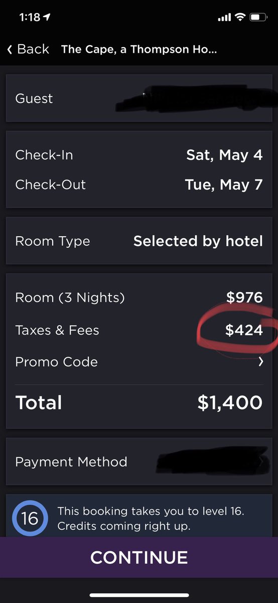 eodsoft's tweet photo. @HotelTonight $424 for taxes and fees?? 🙄 https://t.co/TeXBKpv3lV