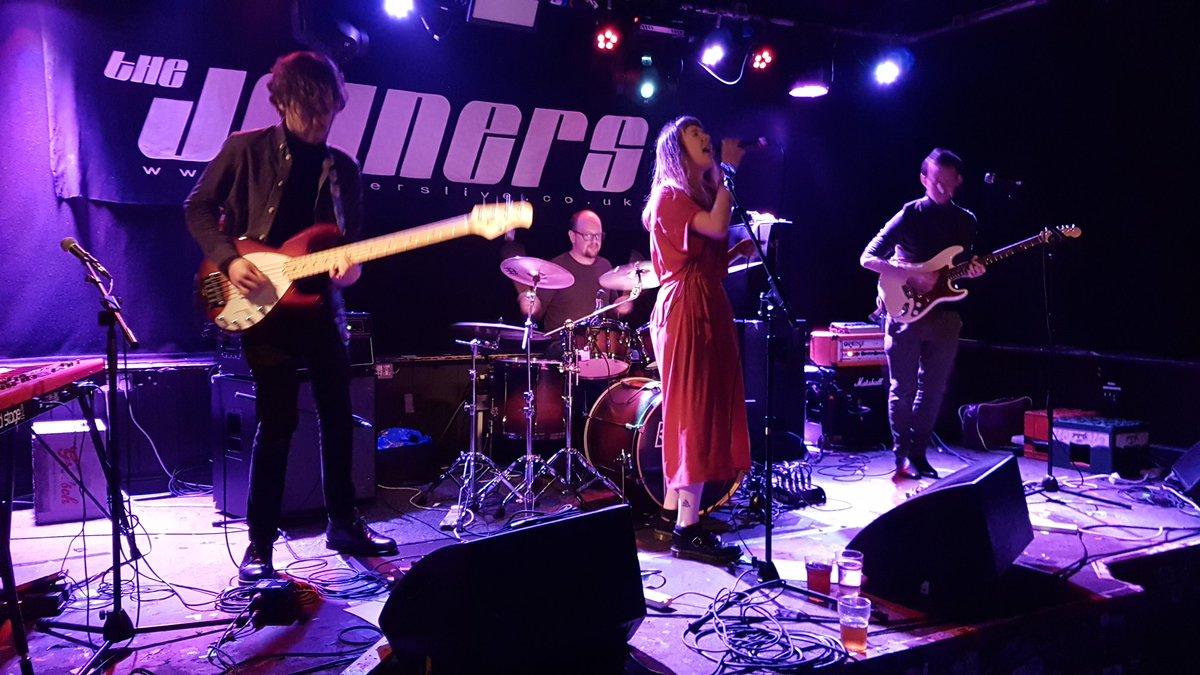 johnferg02's tweet photo. New to me @aformalhorse playing a local gig here at @joinerslive before @Thumpermonkey_ do their stuff later. Excellent contrapuntal rhythms but importantly with melodies. Tuneful vocals - shades of Sonja Kristina #nobadthing Apparently album coming soon - watch out for that https://t.co/7BX7C7nQid