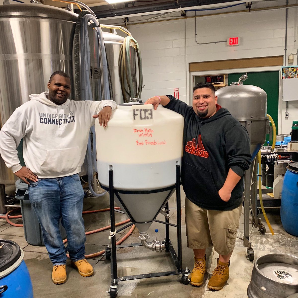 Meet Tommy &amp; Karim; part of the dream team behind Best Friends Lunch. Their beer can be found around the Stamford area....or HERE :) at The CT Brewery Collective 👫👭👬👭👫
#irishhello #coffeestout #yeastrutherfordipa #neipa #ctbeer