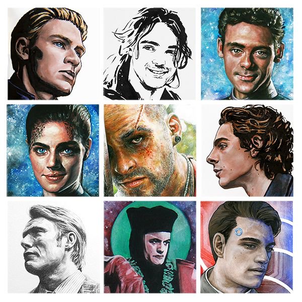 Hey guys, I joined the #faceyourart bandwagon! Looking back at some older drawings as well as new art. 🎨

~~~
#faceyourartchallenge #faceyourart2019 #portraitartist #ukartist #fanart #geekart