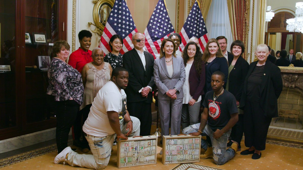 FundredProject's tweet image. .@FUNDRED Artist of America took #Fundred to the Hill this week, meeting with @SpeakerPelosi and advocating for bold action to #endleadpoisoning. 📷 @pclfrd and @smartlabstudios #MelChin @flintgate @Danyetta @karlastanley @cloudseeds1 @MITCoLab