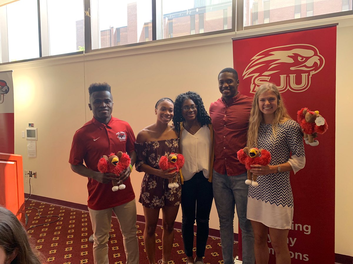 SJUHawks_MSoc's tweet photo. Congrats to Alvin Dahn on receiving the Educational Support Award today at the Hawkies Student-Athlete Breakfast!  A special thanks to our behind the scenes superstars Janet and Taylor (Academic Support Staff) for all you do for our Student-Athletes! #THWND #SoarHigher https://t.co/NcCk3hFGKq