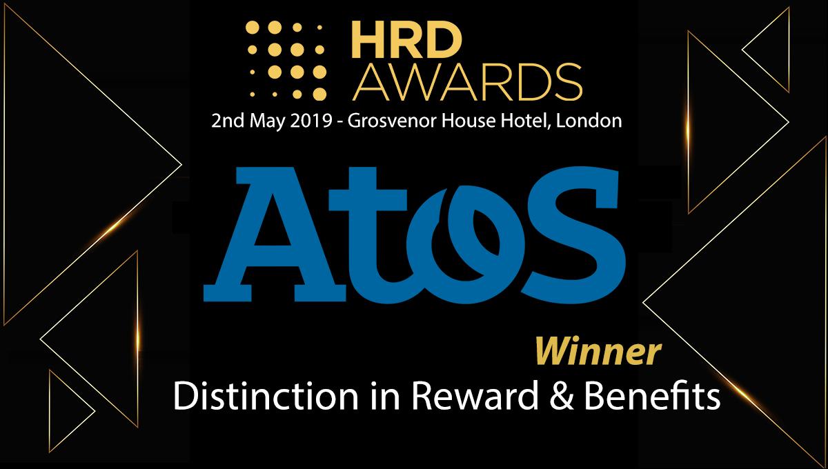 HRD__Connect's tweet photo. Distinction in Reward &amp; Benefits goes to @Atos! Congratulations to you all #HRDAwards https://t.co/6Vc28cSCe6