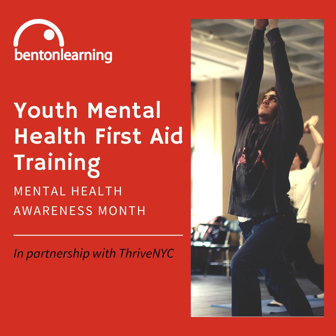 bentonlearning's tweet image. May is Mental Health Awareness Month. On May 10th we are hosting a Youth Mental Health First Aid training to train our teachers and community members. May all beings be happy and free from suffering🧘‍♀️

#mentalhealthawarenessmonth #youthmentalhealth #iambentonlearning
