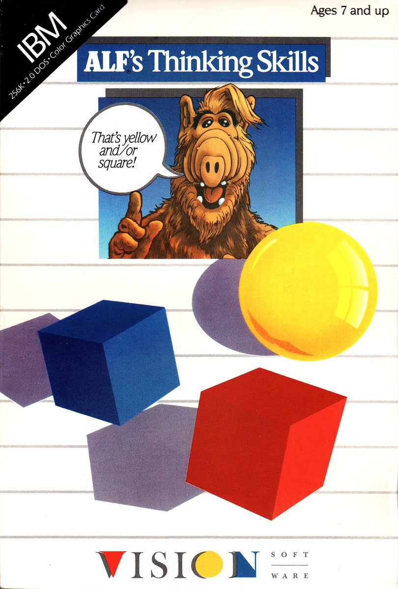 CoolBoxArt's tweet photo. ALF's Thinking Skills / PC / Vision Software / 1988 https://t.co/ffzl5O1j4m