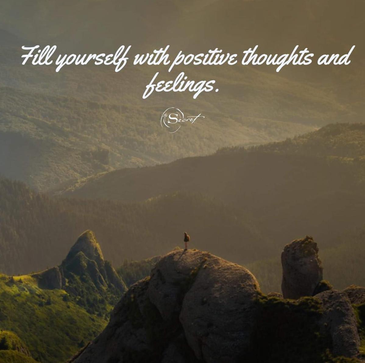 thesecret's tweet photo. Fill yourself with positive thoughts and feelings, because where positivity exists, negativity cannot exist at the same time. https://t.co/MrctkOZZQ4