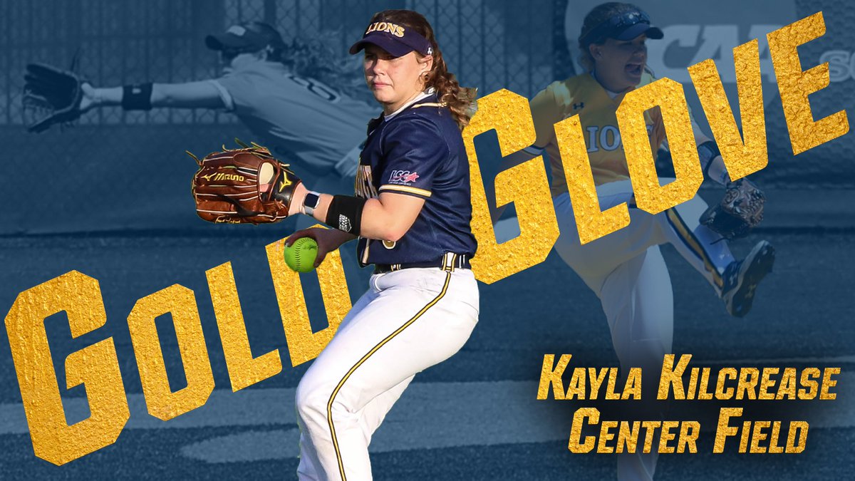 Lion_Softball's tweet photo. Congrats to @KaylaKilcrease for earning her first career Gold Glove award #NBSD #EightIsGreat https://t.co/OPBvsvSt0j