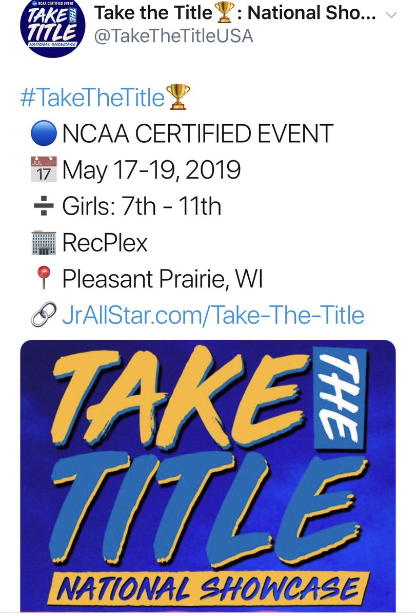 Breaking news:  Midwest Elite 16 and 17 EYBL teams will be playing in the following event for the May 17-19 eval period!