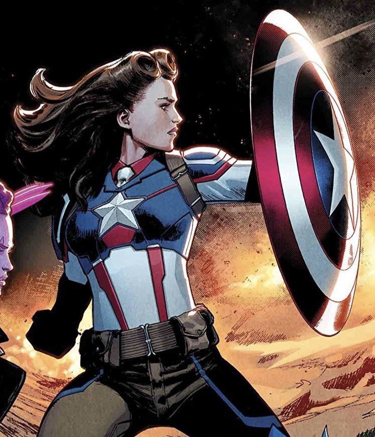a peggy carter como capitão américa eu tô-