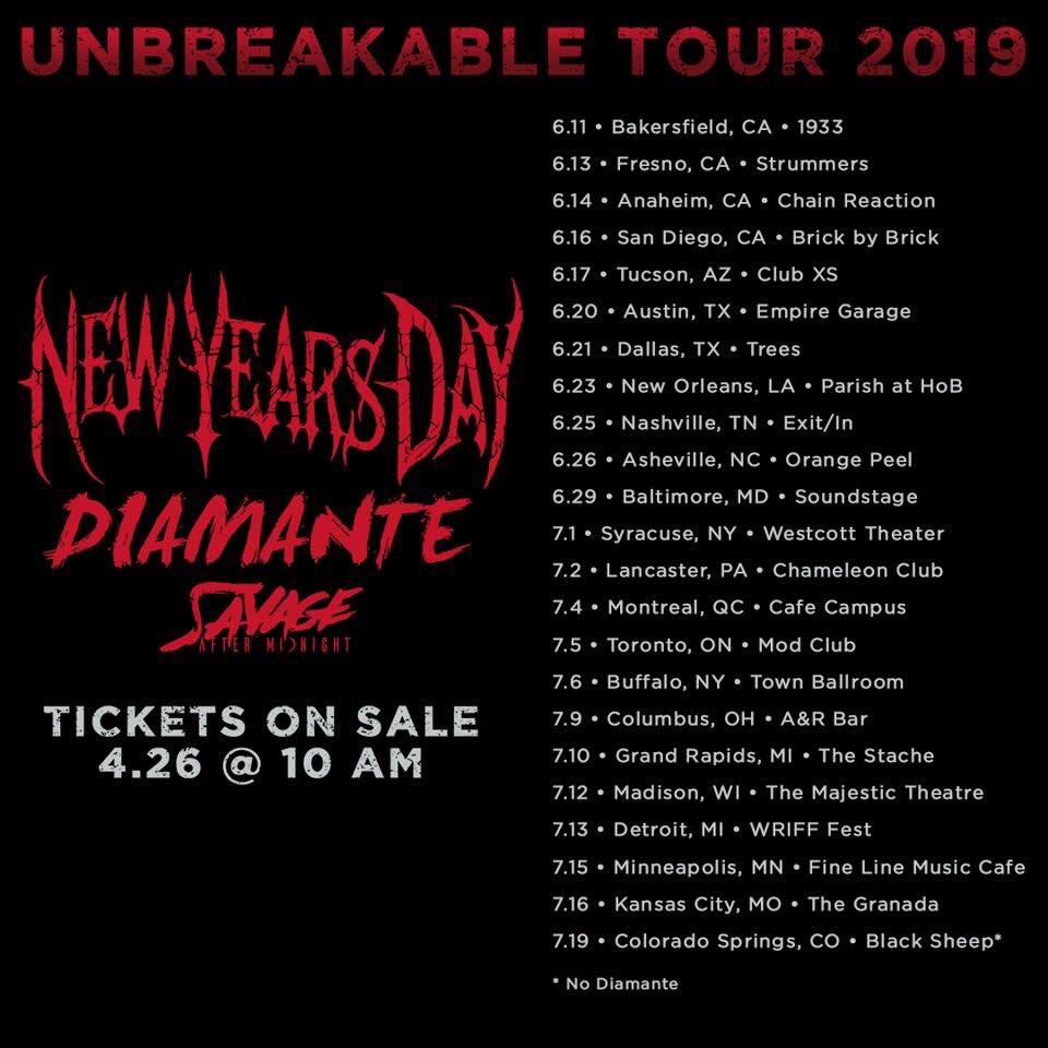 _savageam's tweet photo. Which dates will we see you at with @NYDrock and @DIAMANTEband!?
#savageaftermidnight #itsabouttogetsavage https://t.co/dXoeHw7Tmm