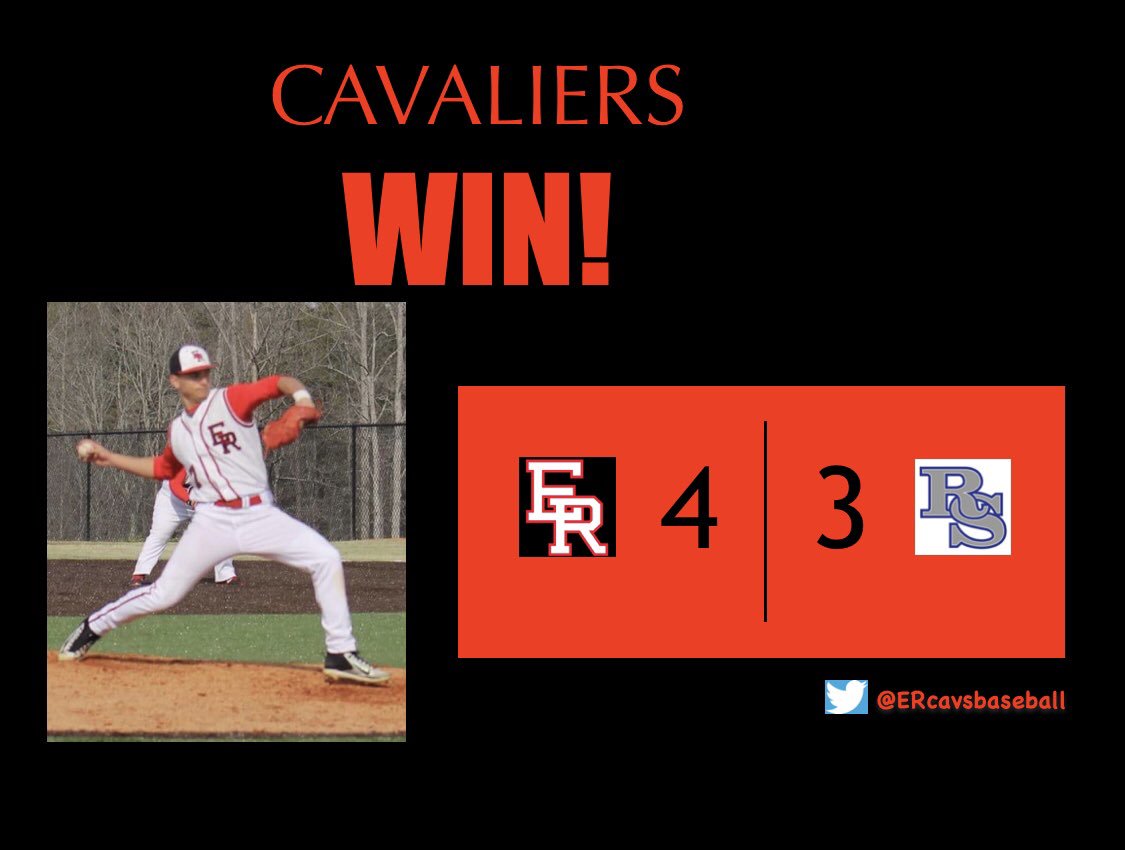 Cavaliers take the win on Senior Night against the R-S Central Hilltoppers! Cavs finish the regular season with a record of 20-4! ER baseball will be back in action in the State Playoffs on Tuesday March 7 at home! <a href="/ERHS_Sports/">ERHS Athletics⚔️</a>