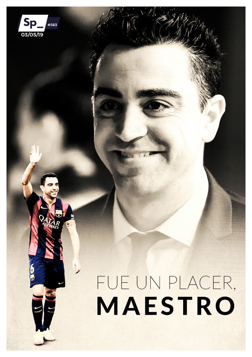 Xavier Hernández Creus cuelga las botas a los 39 años. Punto y final a la trayectoria como futbolista de uno de los mejores centrocampistas de la historia del fútbol mundial. Clase a raudales. Arranca la carrera del entrenador Xavi Hernández. Stay tuned... #portadasp_ #maestro