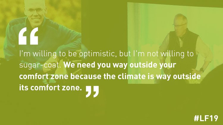 GlumacEngineers's tweet photo. Big takeaway from @billmckibben keynote address at #LF19: Green building advocates to address climate change to the scale of the problem. https://t.co/y4wnJ49a4C