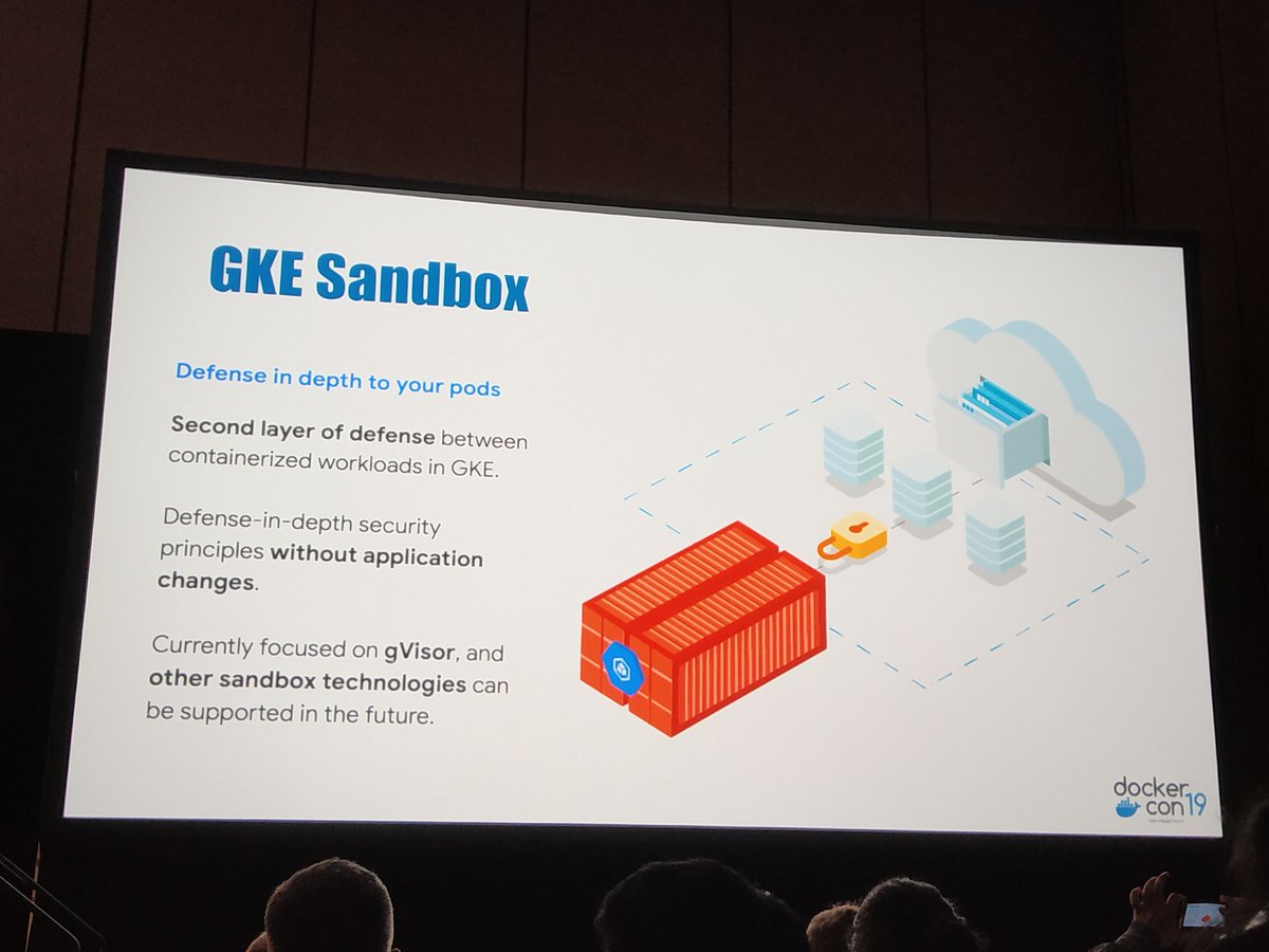 ajeetsraina's tweet image. GKE Sandbox ~ Defence in depth to your K8s Pods #DockerCon2019