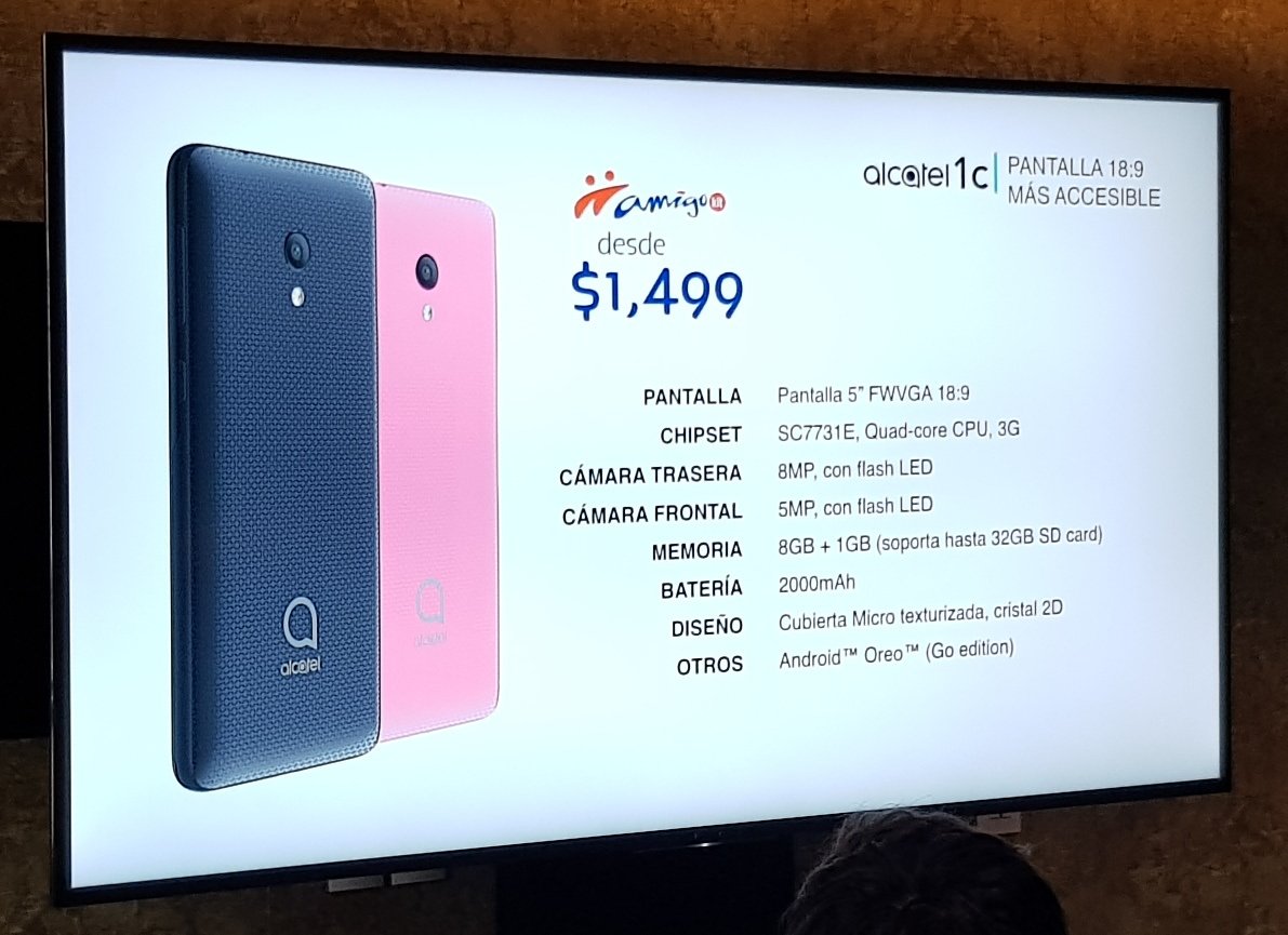 berlingonzalezs's tweet image. #Tecnología - Por otra parte, también se presenta el #Alcatel1C, que cuenta con 1GB en RAM, 8GB en ROM, procesador de cuatro núcleos, cámara principal de 8 megapixeles y #AndroidOreo Go Edition; ya está disponible en México con @Telcel y tien ... #Noticias tendencias.tech/por-otra-parte…