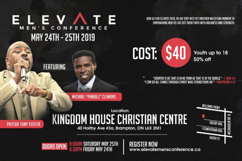 Calling all Men!  Elevate Men's Conference 2019 is almost here! conta.cc/2GRJb5P